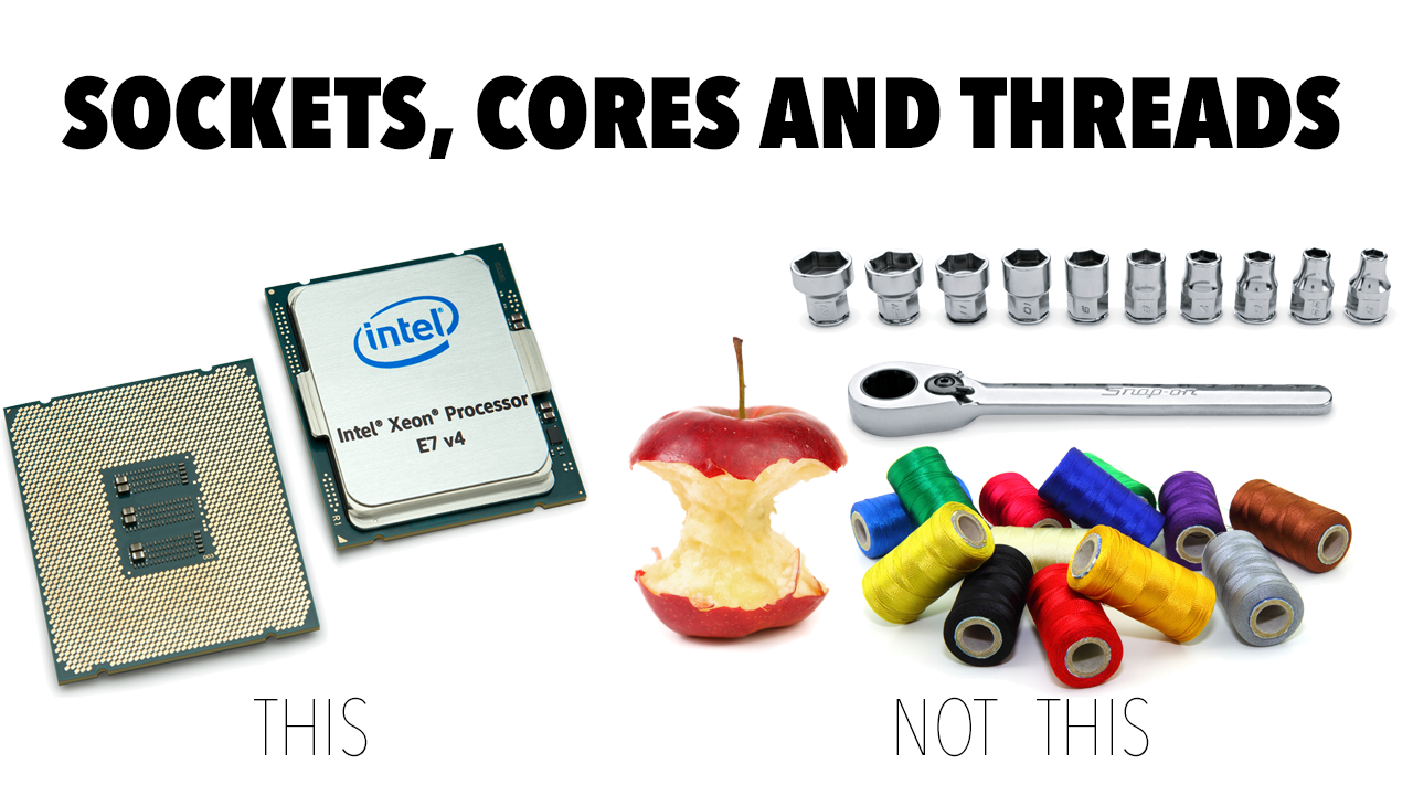 difference between cores and threads processor